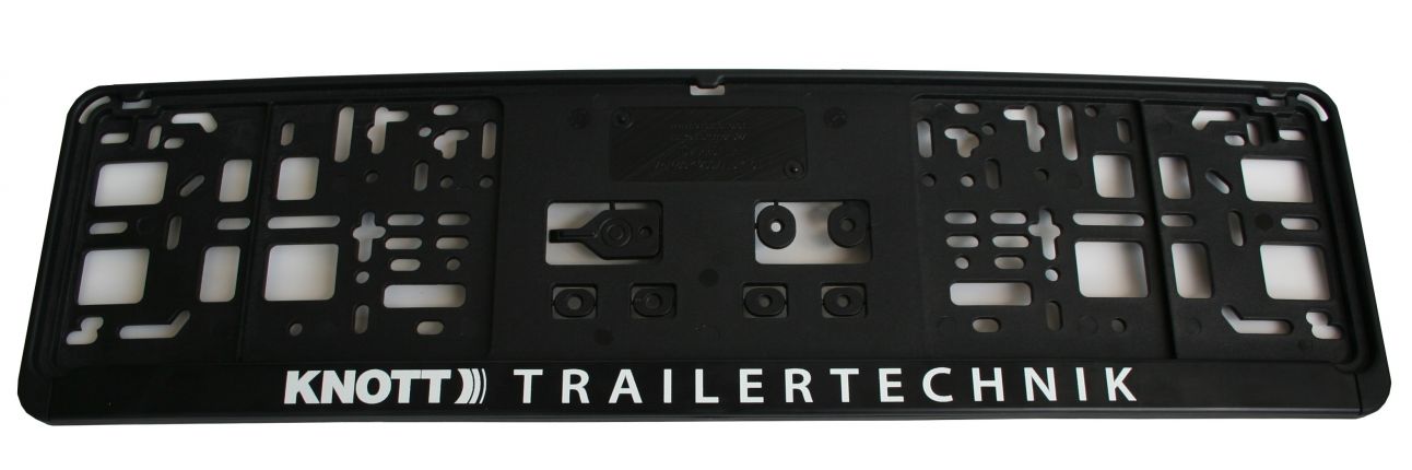2X KENNZEICHENHALTER KFZ Nummernschild Halter Schwarz Hochglanz Für