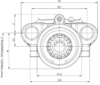 Hydraulische Federspeicher-Gleitsattelbremse - 103201 - Industriebremsen