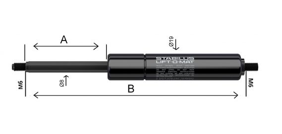 Gasfeder 8x19 - 402760.135 - Gasfedern