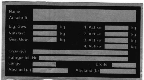 Typenschild - 404418.001 - Schilder