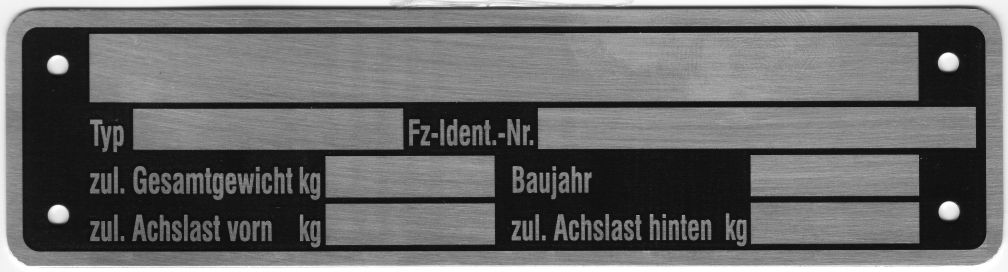 Typenschild - 404419.001 - Schilder