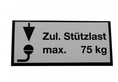 Stützlastschild - 404442.001 - Schilder