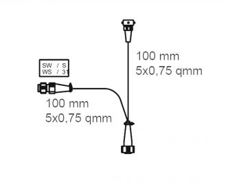 3-Kammerleuchte - Adapter zu Standardleitung 5-pol. Bajonett - 404572.001 - Zubehör & Ersatzteile fü