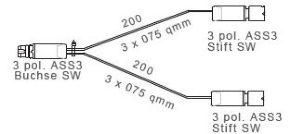 Y-Kabel 3-pol. ASS3 - 413370.001 - Zubehör & Ersatzteile für Leuchten