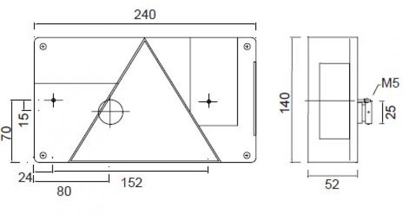 KNOTT / ASPÖCK MULTIPOINT 1 ANHÄNGER HECKLEUCHTEN-SET + 5-Meter KABEL-SATZ  7-Pol