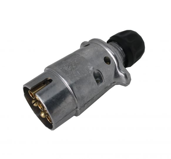 7-poliger Anhänger-Stecker Alu Anhängerstecker Flachsteckanschluss, Stecker und Adapter 12 Volt, Beleuchtung & Elektrik 12 Volt