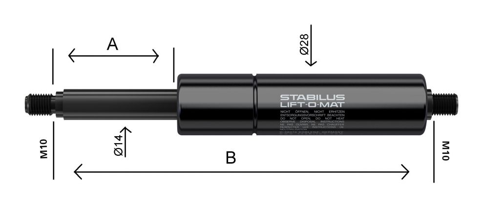 Gasfedern 14x28 - 402760.550 - Gasfedern