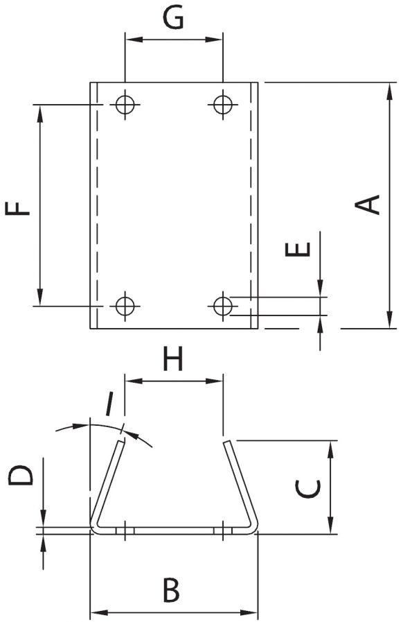 Befestigungsplatte Typ F2 - 403526.002 - Stützradhalter
