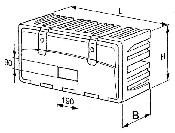 Anhänger Werkzeugkiste Staubox Werkzeugkasten Kunststoff Anhängerbox  70x30x30 cm