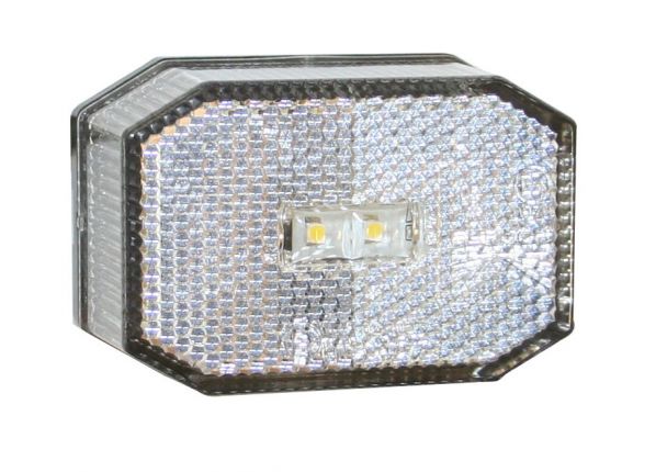 2x Aspöck LED Positionssleuchte Flexipoint 1 weiß m. Gummihalter u