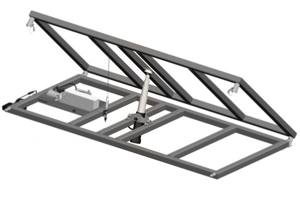 5 stufig Teleskopzylinder - Hub 1250 mm. - Teleskop Zylinder mit  Schwenkzapfen - TAON Hydraulik