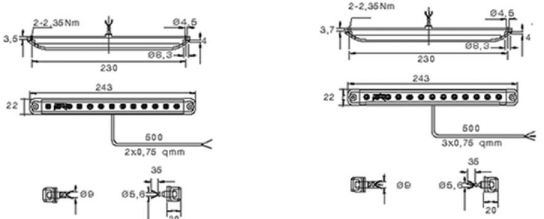 Linepoint 1 LED 12V/24V - 419164.001 - Heckleuchten