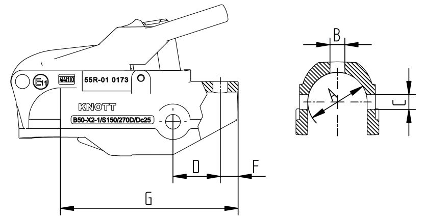 Antischlingerkupplung, Zugkugelkupplung, Anhängerkupplung, Kugelkupplung,  Square Ball Kupplung, Zugkupplung, Anhängerteile, Stabilisierungskupplung  KS 30 - Knott GmbH