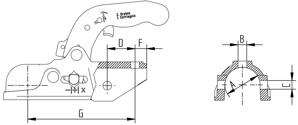 Antischlingerkupplung, Zugkugelkupplung, Anhängerkupplung, Kugelkupplung,  Square Ball Kupplung, Zugkupplung, Anhängerteile, Stabilisierungskupplung  KS 30 - Knott GmbH