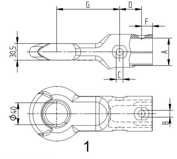 Zugöse, Öse, Flanschzugöse, Zurröse, Zugöse für Anhängerdeichsel, Zugöse  DIN 40 - Knott GmbH